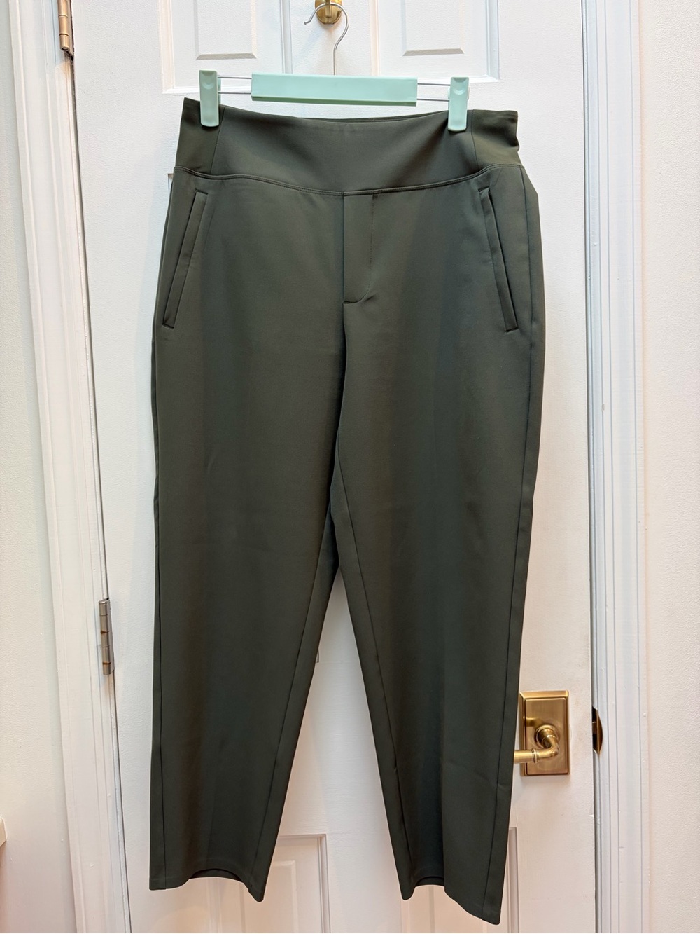 Athletes Petite Olive Green Cropped Pant